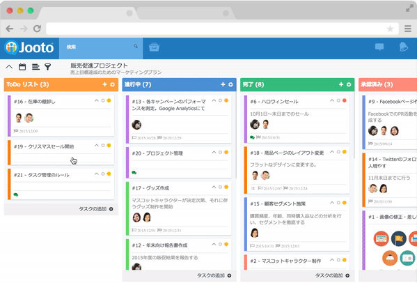Jootoのプロジェクトボード