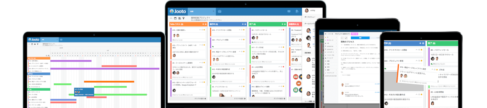 Jootoでのタスクとプロジェクト管理を画像で表現