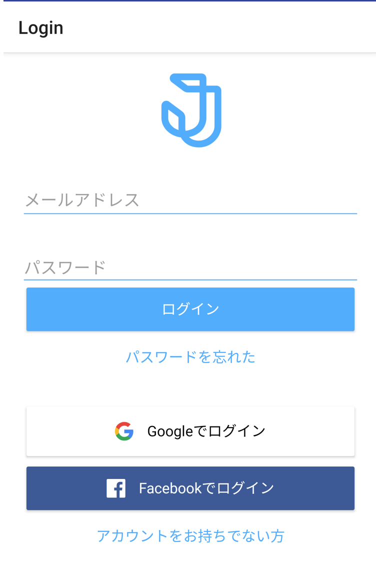 Jootoログイン画面