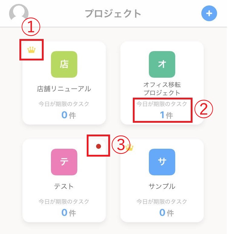 Iosログイン後のプロジェクトリストに表示される各アイコンの意味は Iosログイン後のプロジェクトリストに表示される各アイコンの意味は