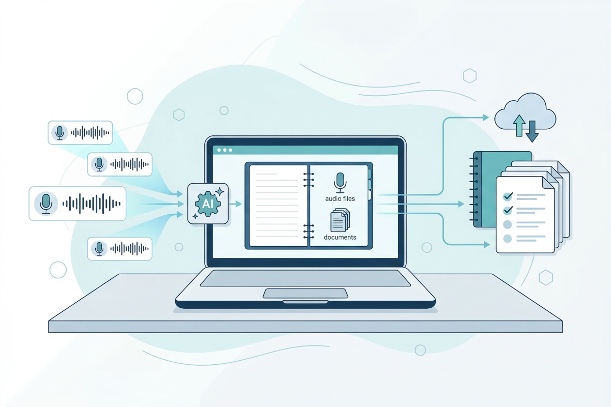 NotebookLMを活用すれば、議事録の作成業務を効率化できる。会議の音声データをアップロードして「ToDoを抽出して」と指示を出せば、ToDoだけを抽出することも可能。WEB会議ツールのデータをそのまま読み込めるため、変換の手間もかからない